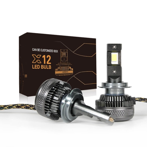 Set 2 Leduri H7 X12 Canbus Pentru Far Auto, Putere 120W, Luminozitate 18.000 Lm, 12V-24V X12-H7 843348